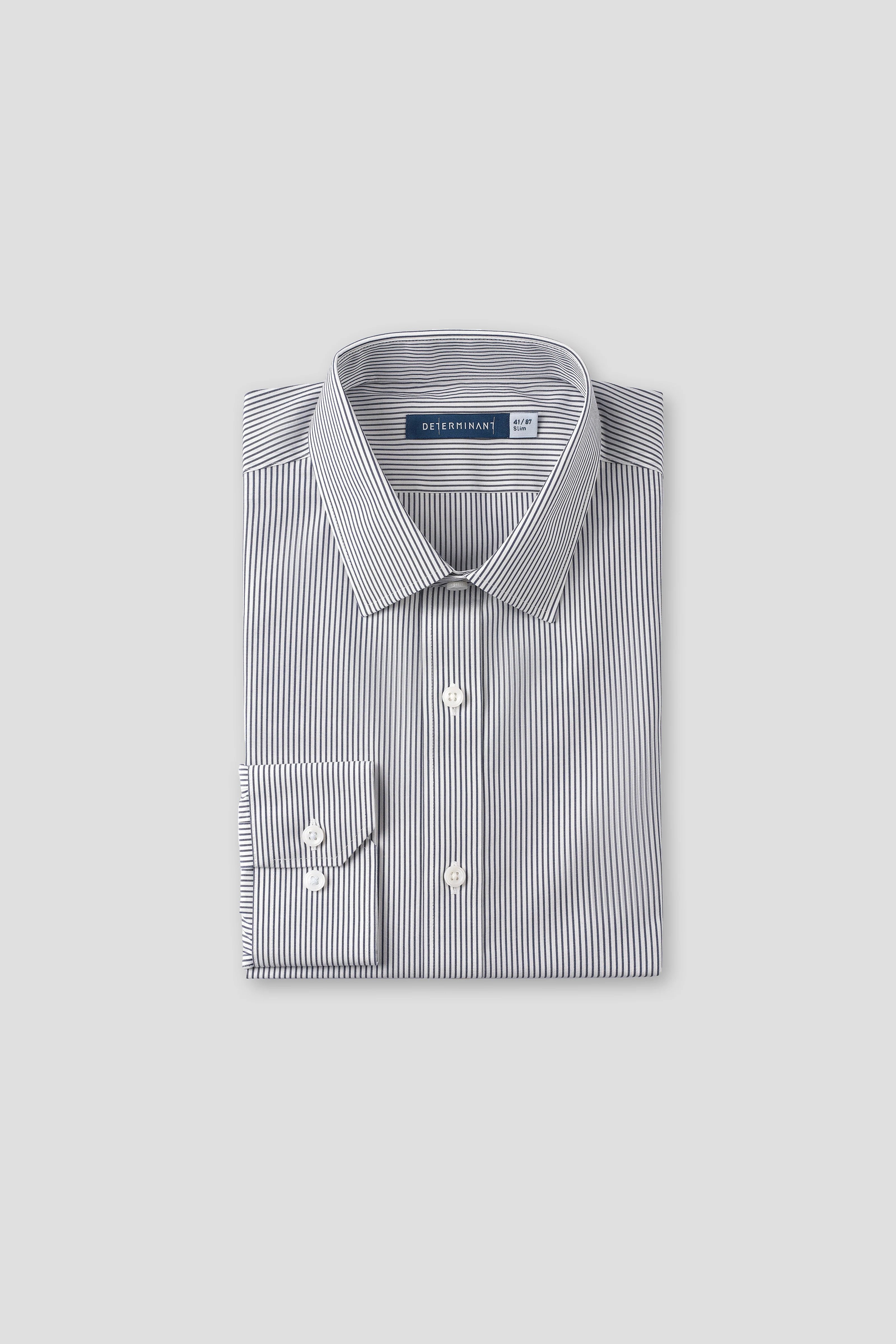 “Frozen in Tones” Waterless Dye Dress Shirt | Iceberg Stripe 22796N - Image 5