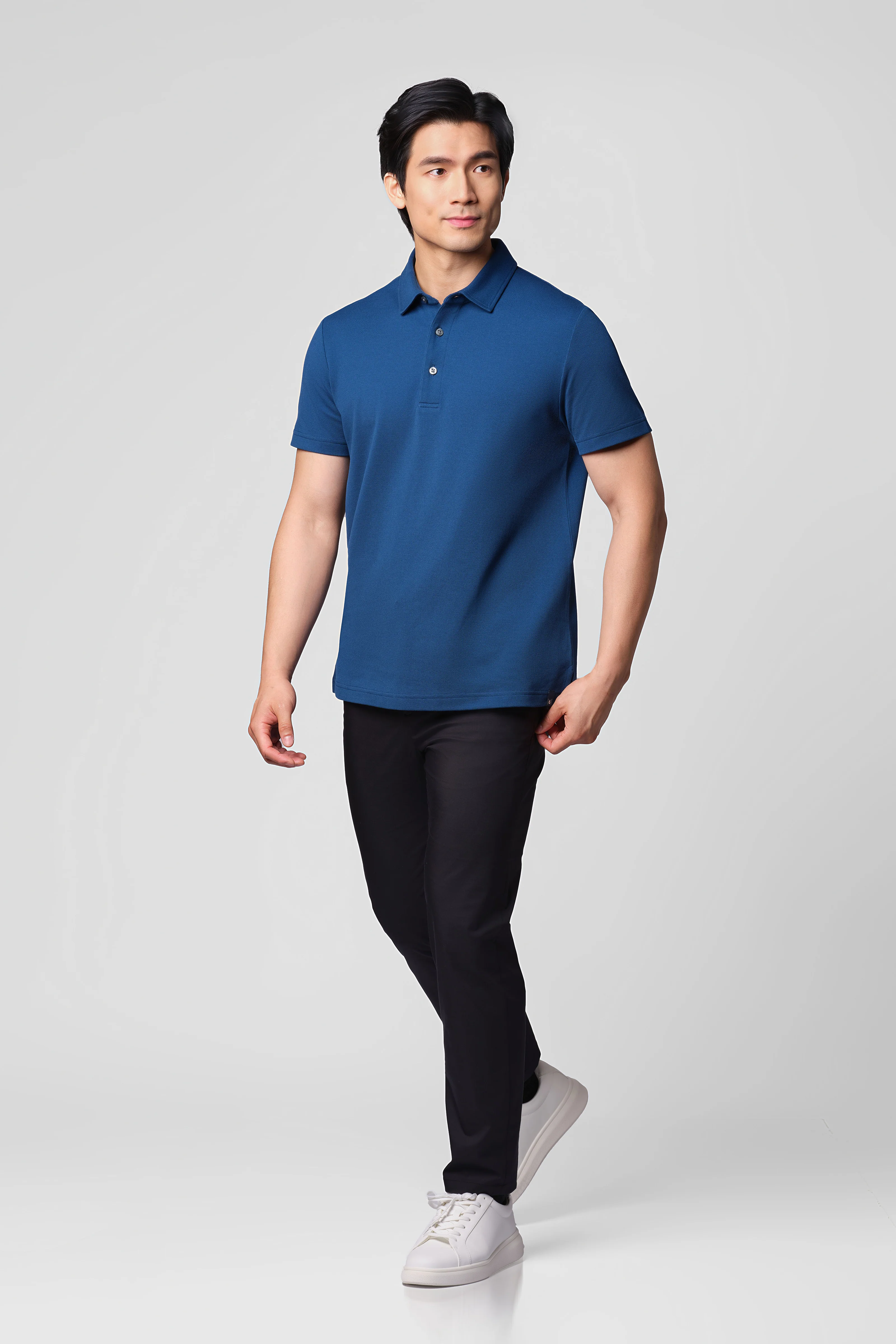 “Frozen in Tones” Waterless Dye Polo | Fjord Blue MB2607 - Image 2