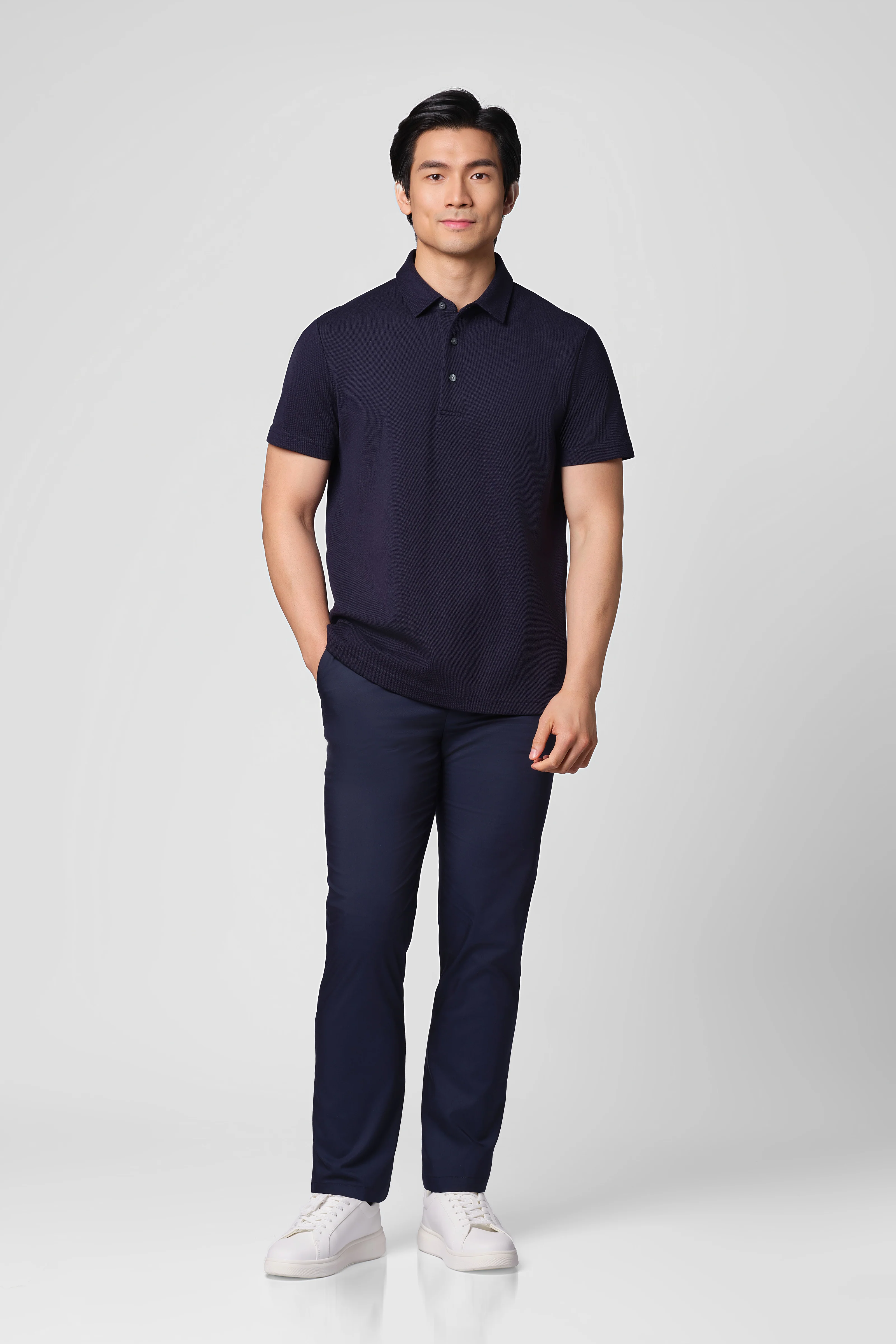 “Frozen in Tones” Waterless Dye Polo | Polar Navy NNY240 - Image 2