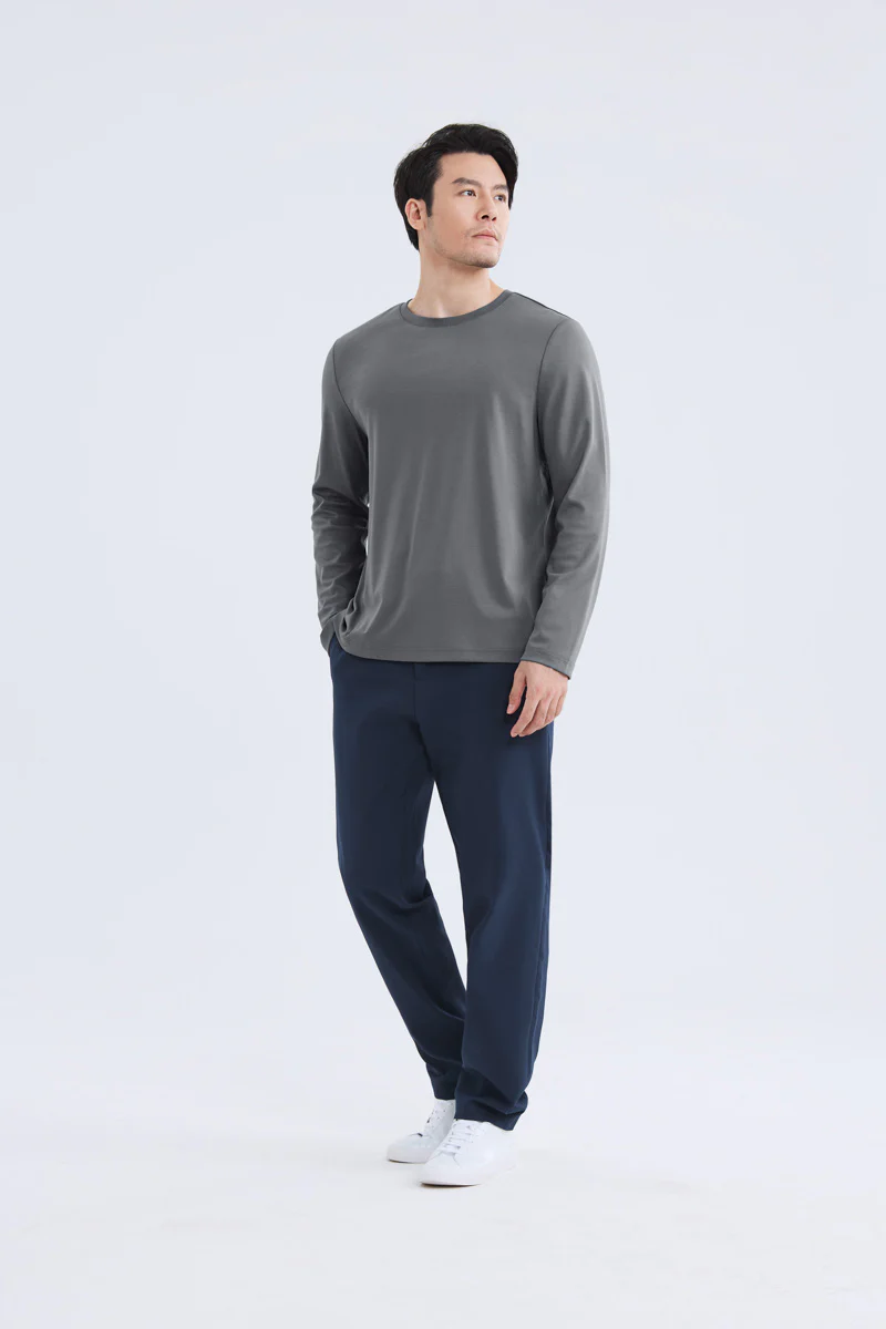 HeatGuard Crew Neck Long Sleeve T-Shirt | Dark Grey GYE149 - Image 3