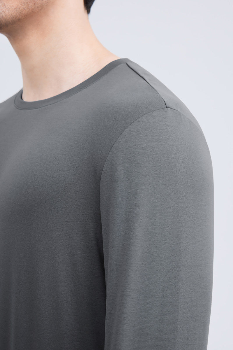 HeatGuard Crew Neck Long Sleeve T-Shirt | Dark Grey GYE149 - Image 4