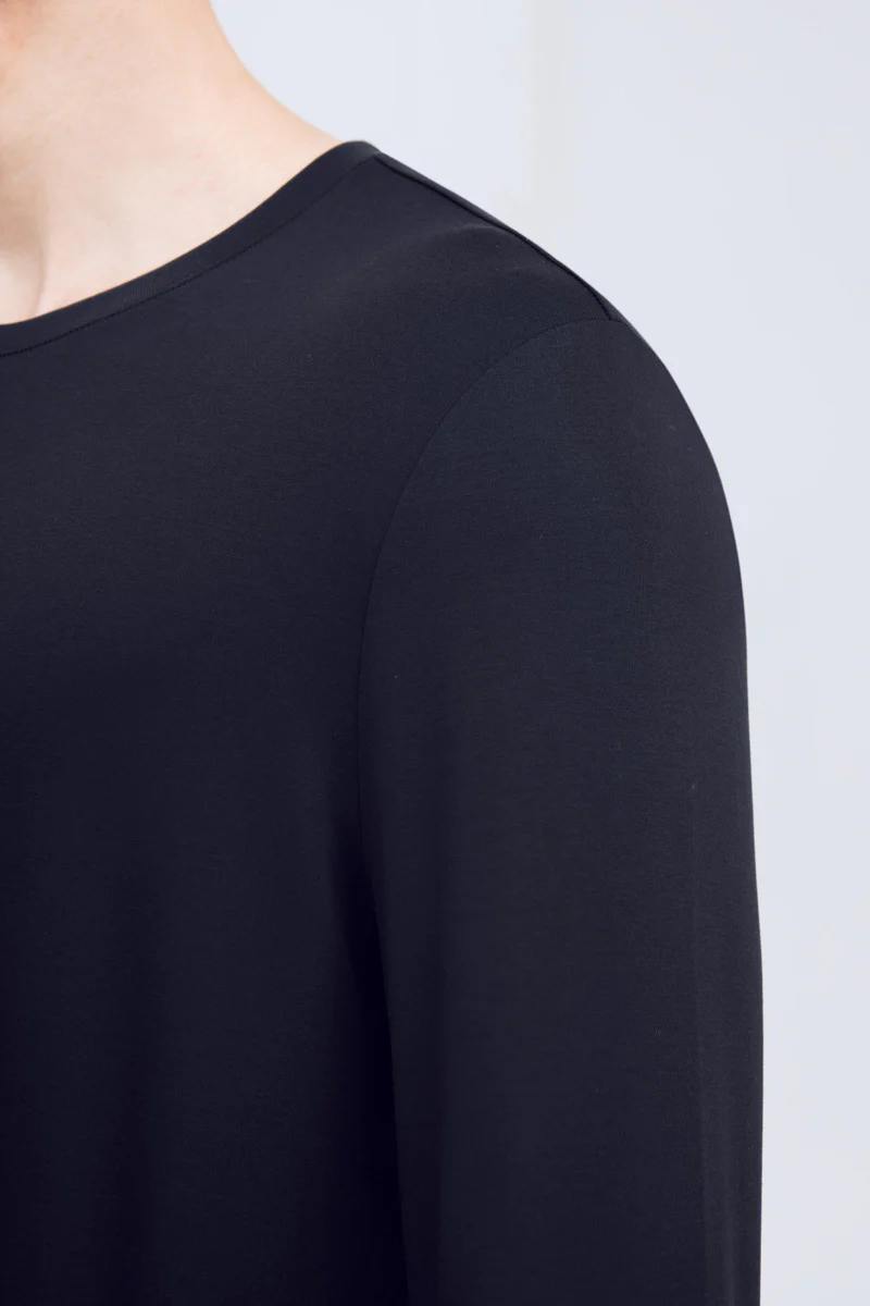 HeatGuard Crew Neck Long Sleeve T-Shirt | Navy NNY096 - Image 4