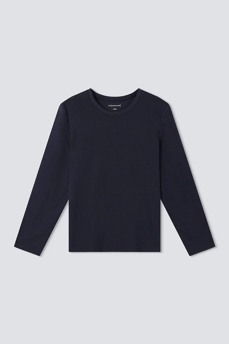 HeatGuard Crew Neck Long Sleeve T-Shirt | Navy NNY096 - Image 7