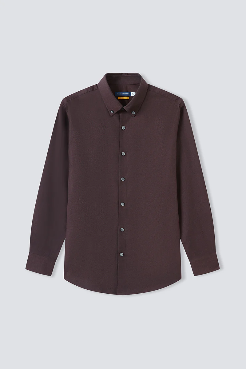 HeatGuard Flannel Button-Down Smart Shirt | Brown BRE102 - Image 9