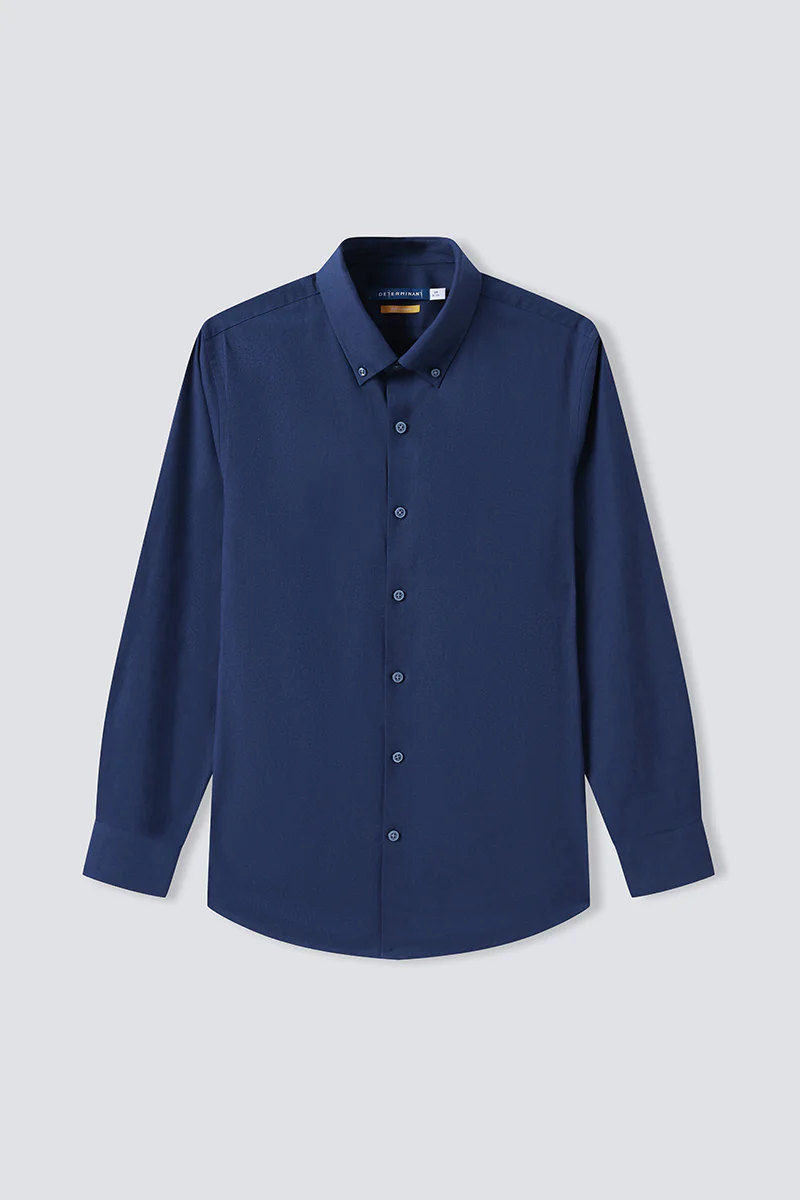 HeatGuard Flannel Button-Down Smart Shirt | Navy NYE069 - Image 10