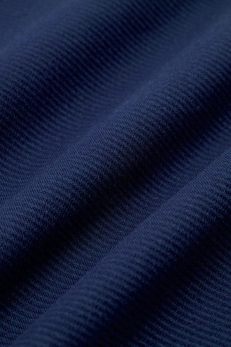 HeatGuard Jacquard Long Sleeve Polo | Navy NNY096 - Image 9