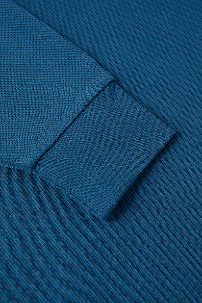 HeatGuard Jacquard Long Sleeve Polo | Teal PT4126 - Image 7
