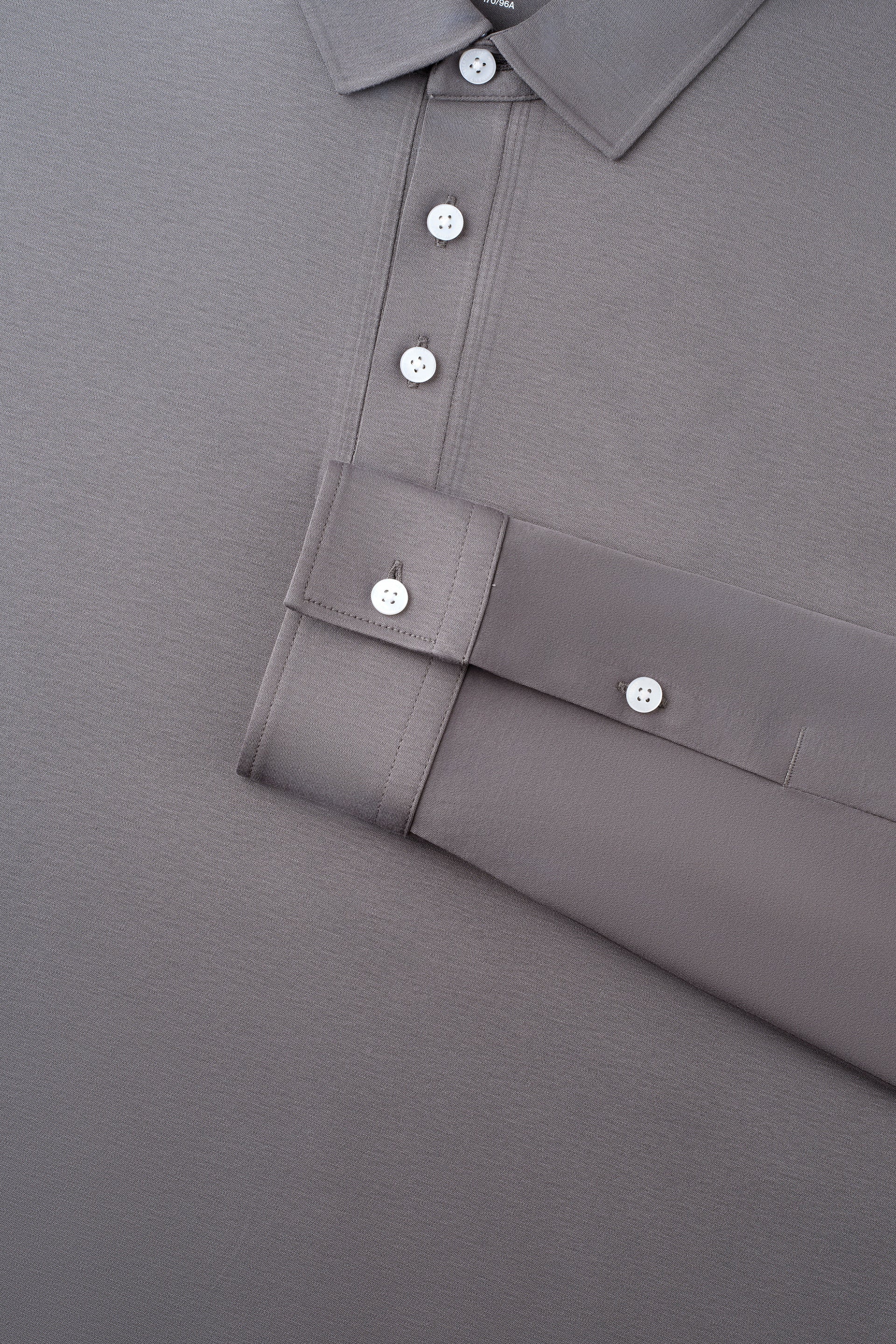 HeatGuard Long Sleeve Polo | Grey GYE149 - Image 4