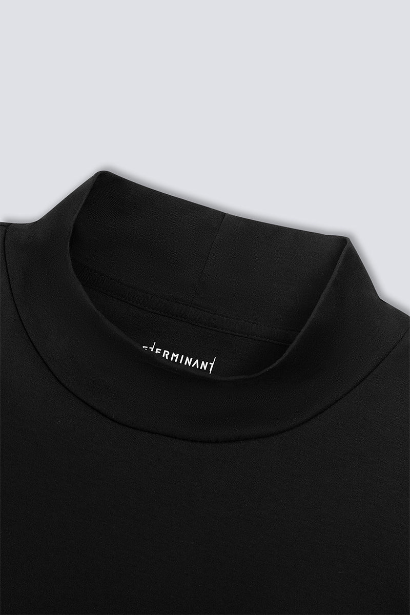 HeatGuard Mock Neck Long Sleeve T-Shirt | Black BKFD01 - Image 8