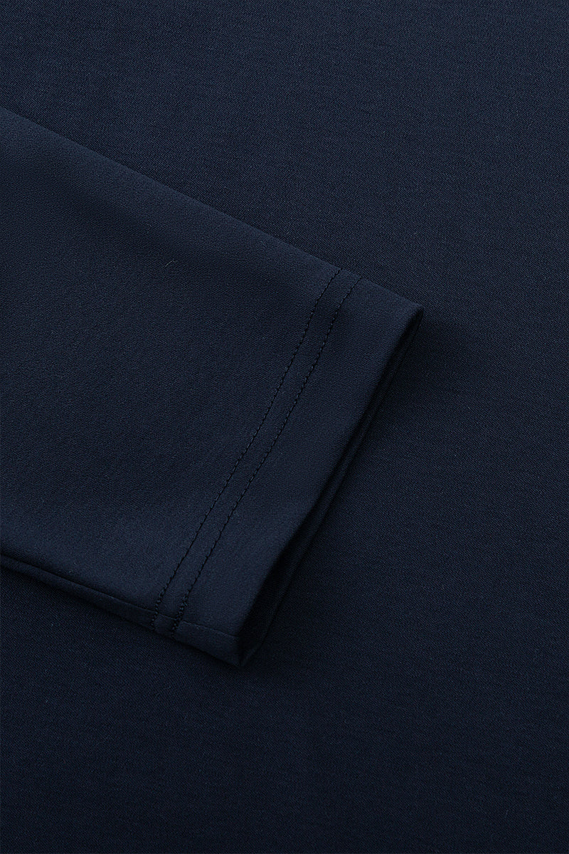 HeatGuard Mock Neck Long Sleeve T-Shirt | Navy NNY096 - Image 10