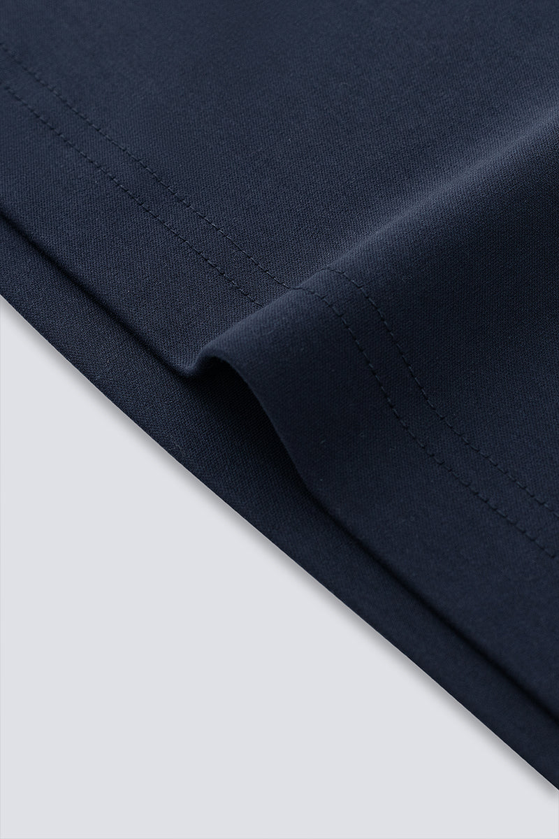 HeatGuard Mock Neck Long Sleeve T-Shirt | Navy NNY096 - Image 9