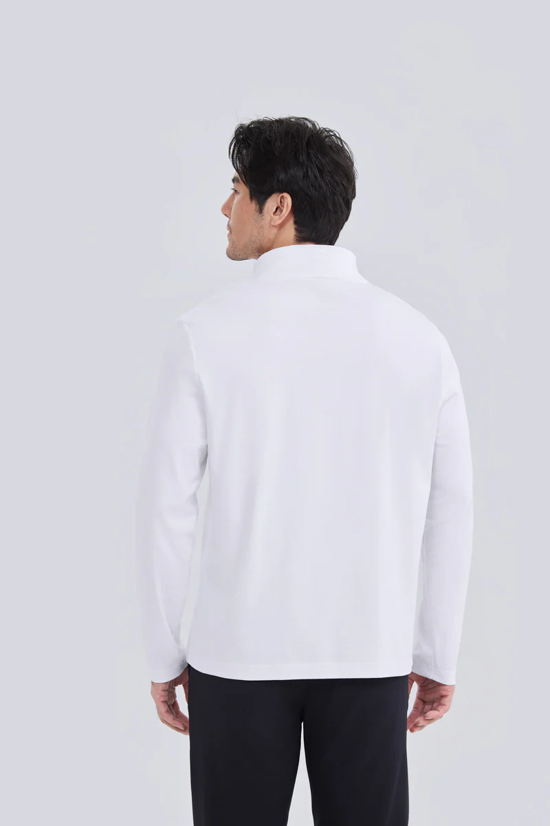 HeatGuard Mock Neck Long Sleeve T-Shirt | White WH001Z - Image 3