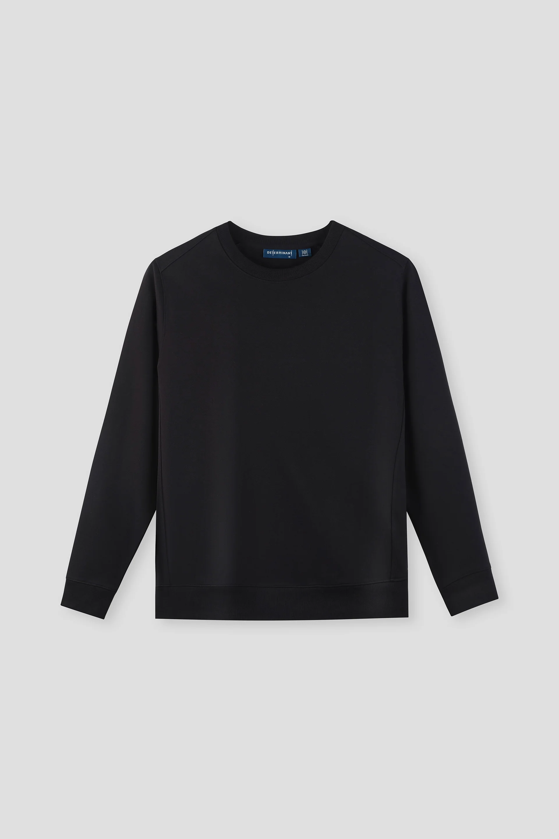 HeatGuard Twill Jacquard Crew Neck Sweatshirt | Black BKFD01 - Image 2
