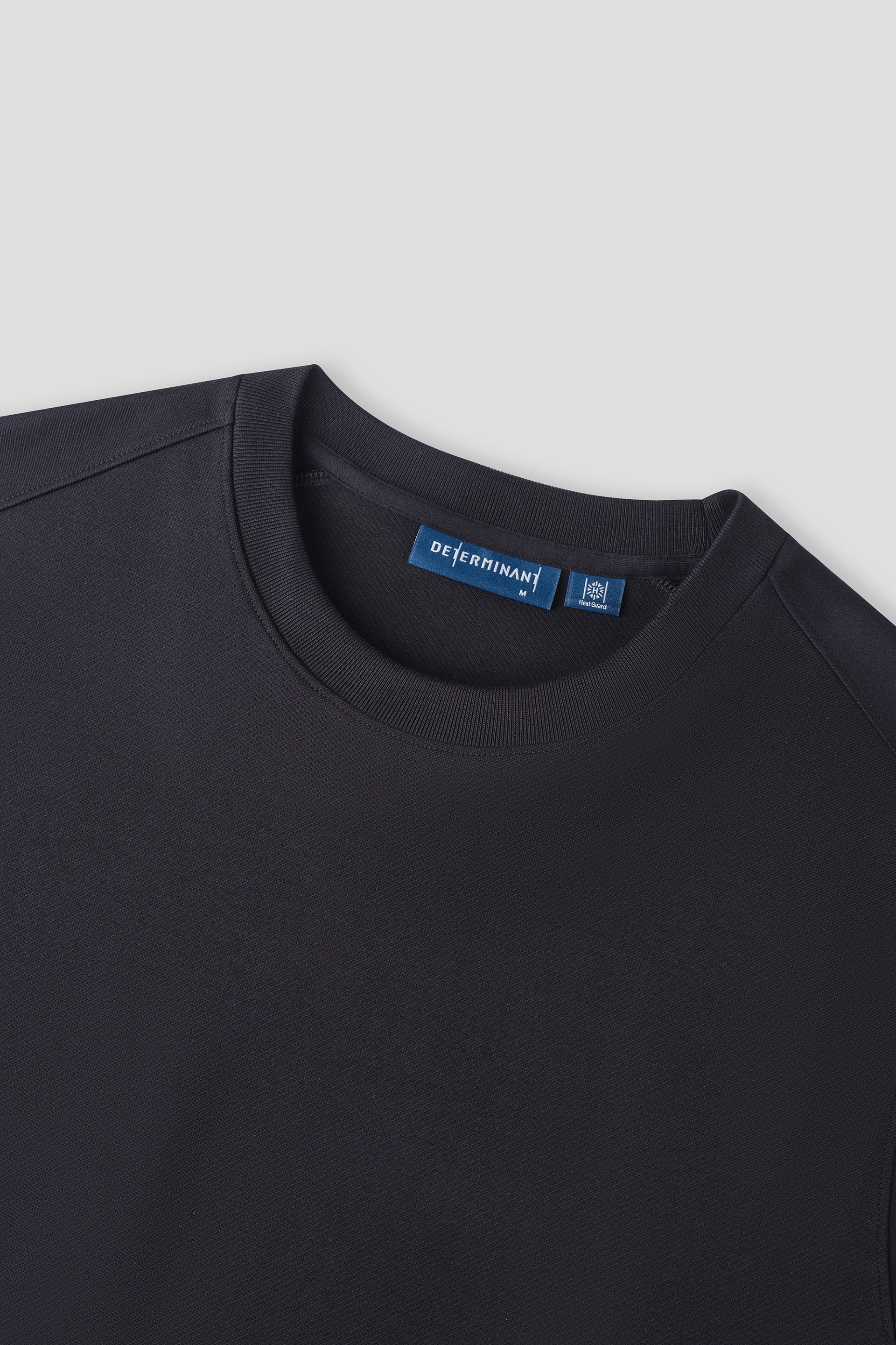 HeatGuard Twill Jacquard Crew Neck Sweatshirt | Black BKFD01 - Image 3