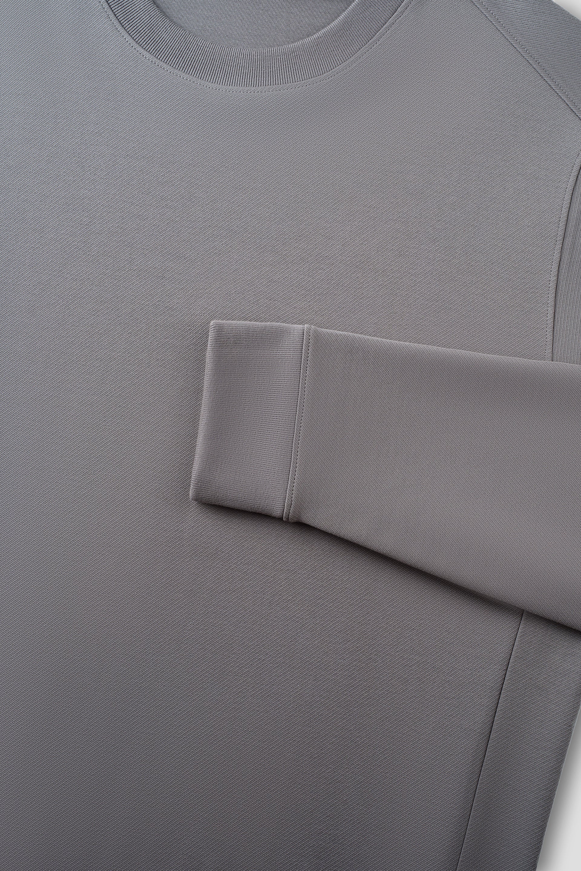 HeatGuard Twill Jacquard Crew Neck Sweatshirt | Grey GYE145 - Image 4
