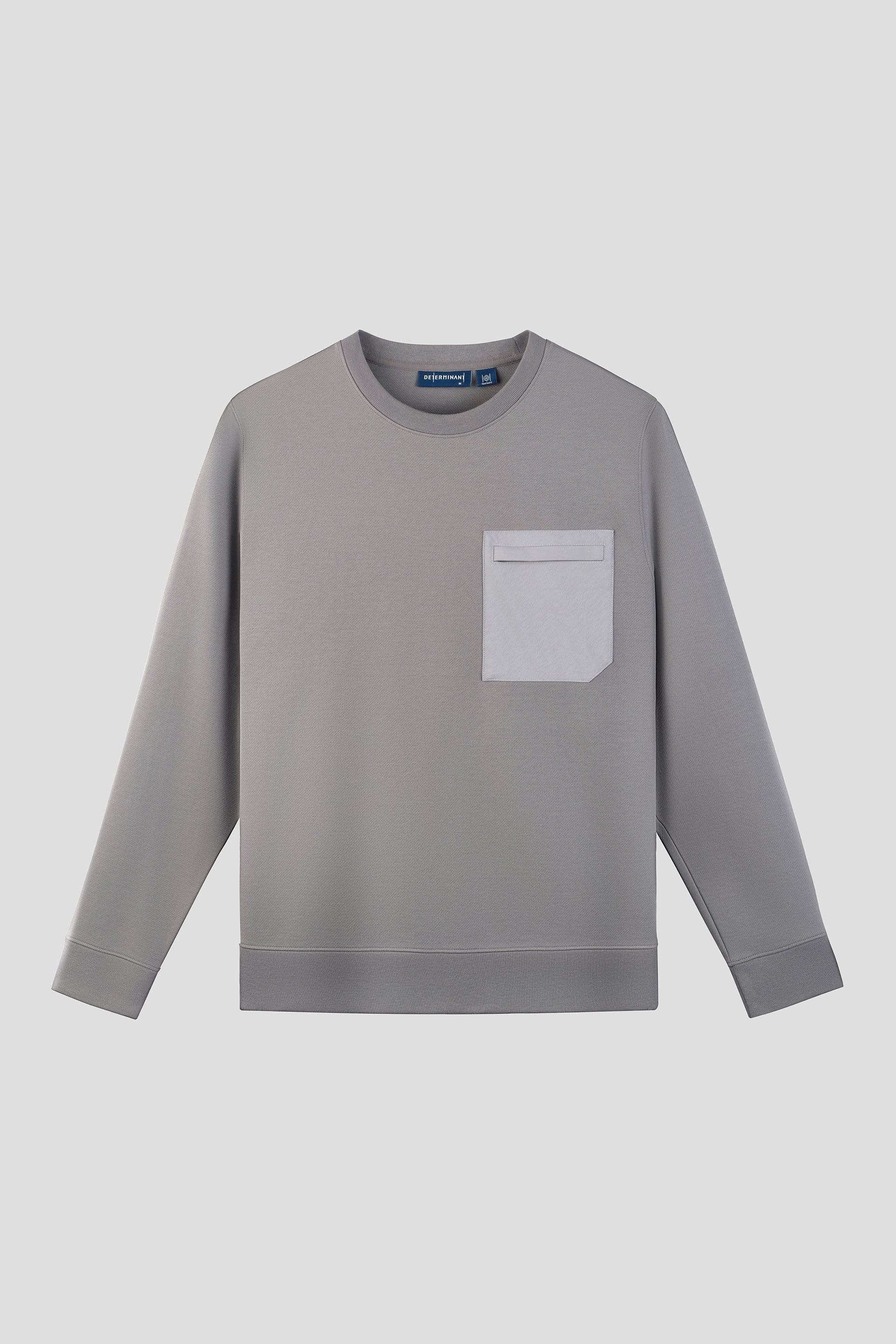 HeatGuard Twill Jacquard Patch Pocket Sweatshirt | Grey GYE145 - Image 2