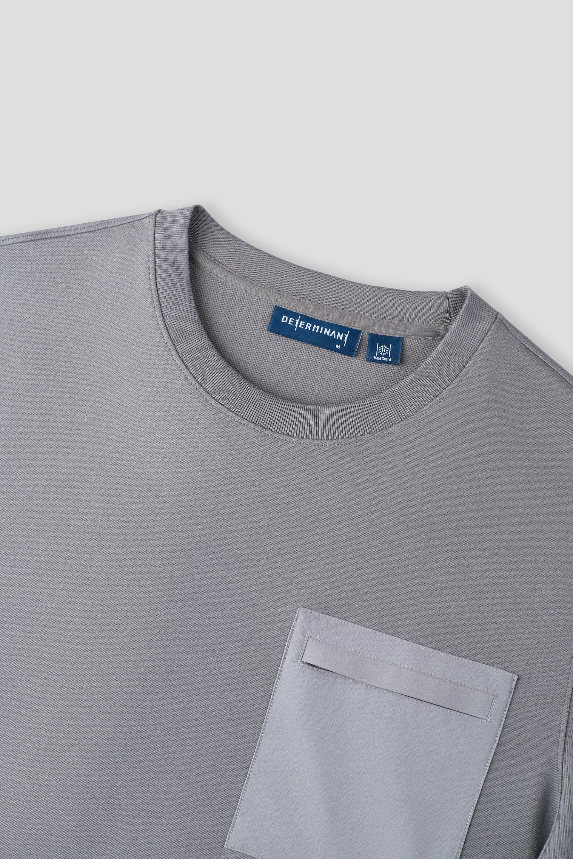 HeatGuard Twill Jacquard Patch Pocket Sweatshirt | Grey GYE145 - Image 3