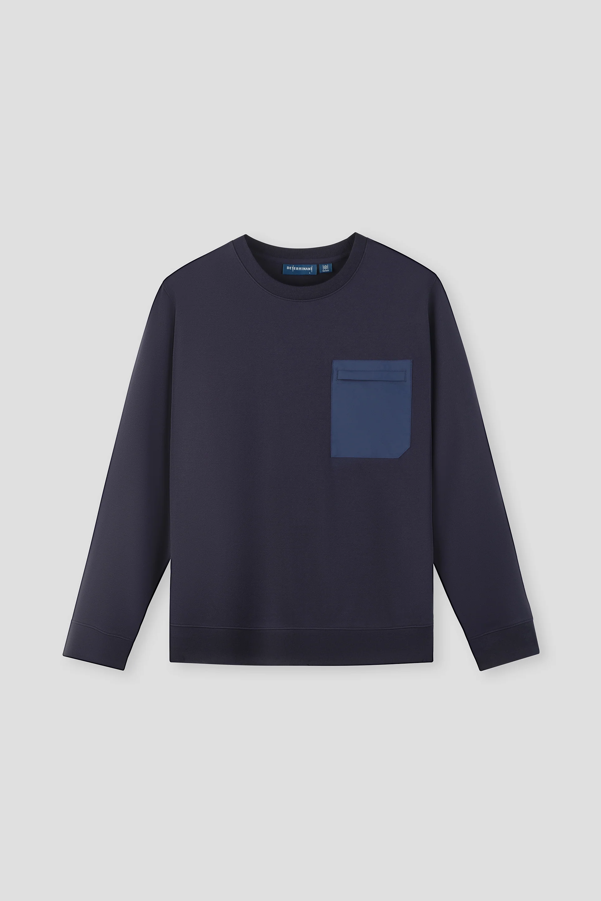 HeatGuard Twill Jacquard Patch Pocket Sweatshirt | Navy NNY096 - Image 2