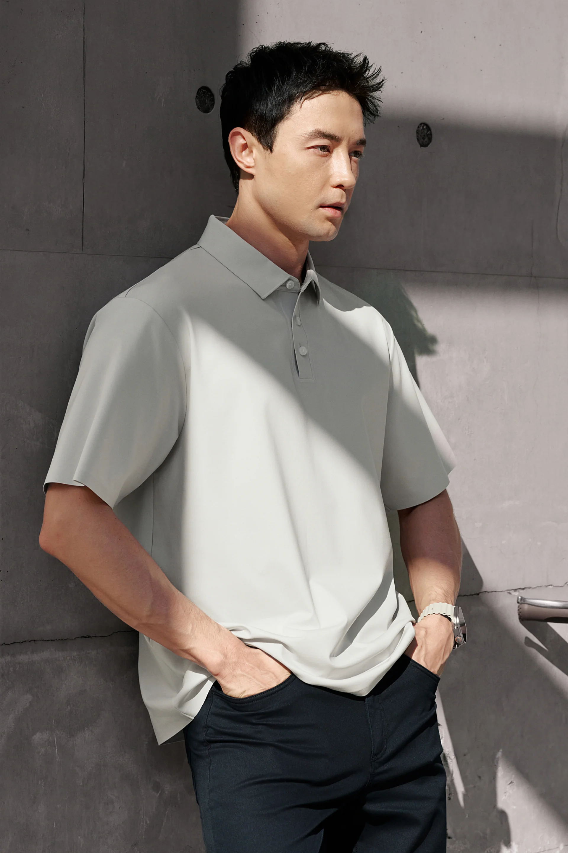 InstantCool Bonded Jersey Polo | Navy 14036N - Image 3