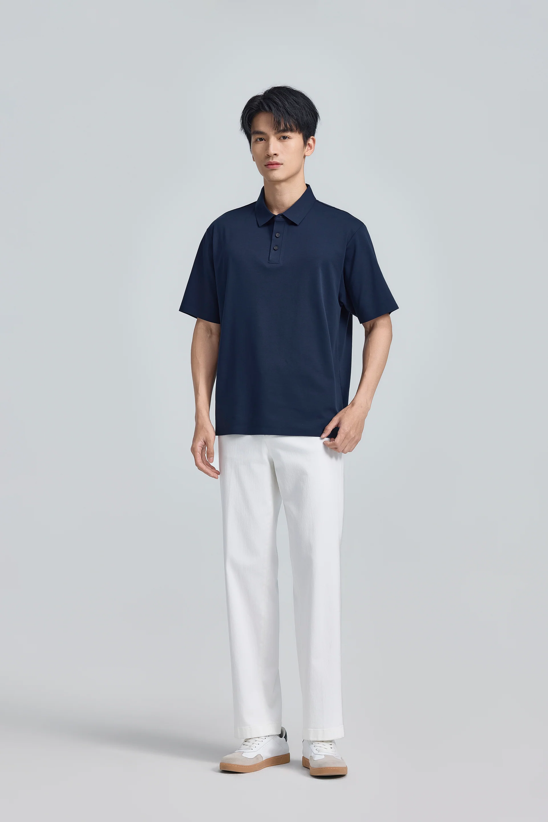 InstantCool Bonded Jersey Polo | Navy 14036N - Image 5