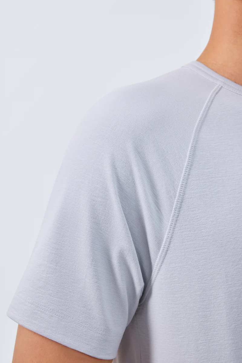InstantCool Raglan Curved Hem T-Shirt | Grey GYE128 - Image 5