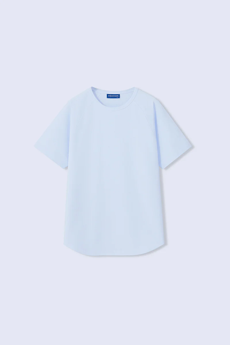 InstantCool Raglan Curved Hem T-Shirt | Light Blue 15940P - Image 11