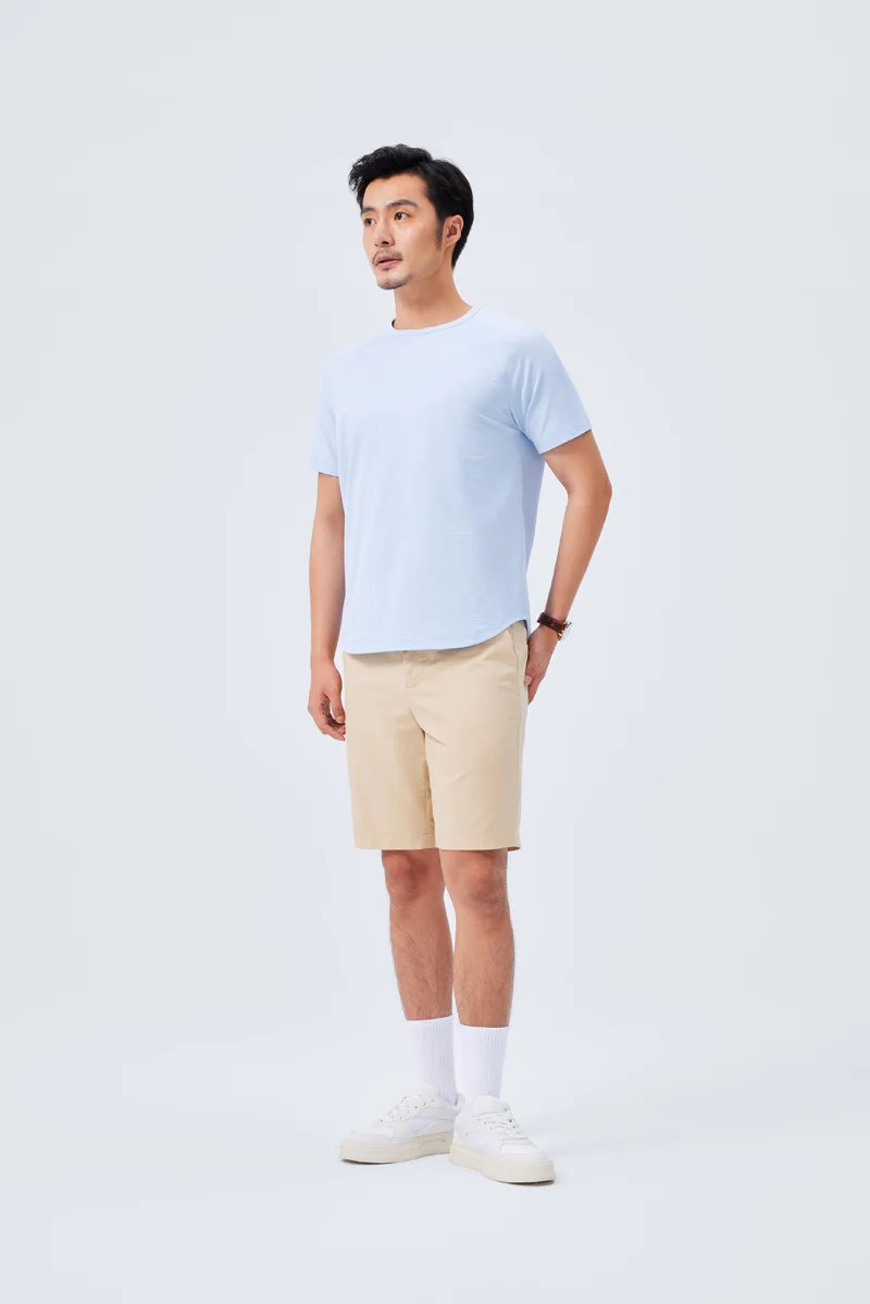 InstantCool Raglan Curved Hem T-Shirt | Light Blue 15940P - Image 3