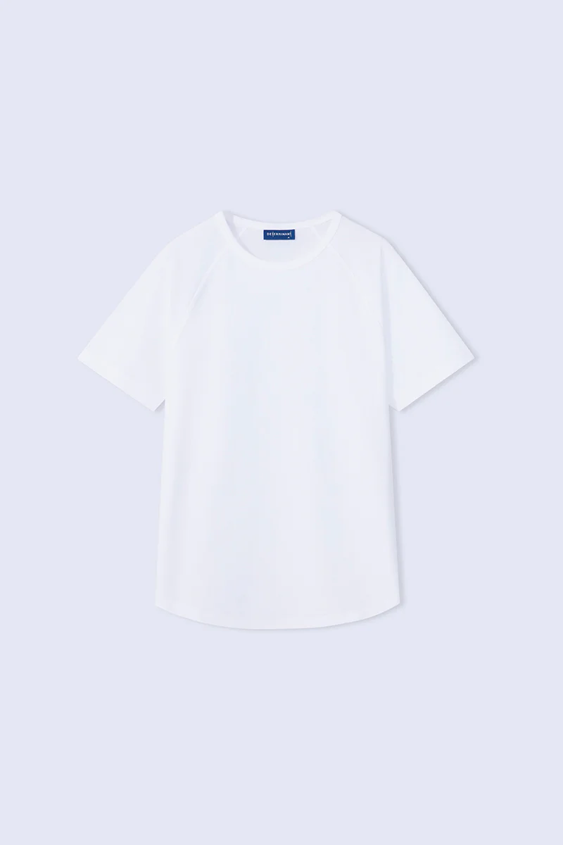 InstantCool Raglan Curved Hem T-Shirt | White WH001Z - Image 10