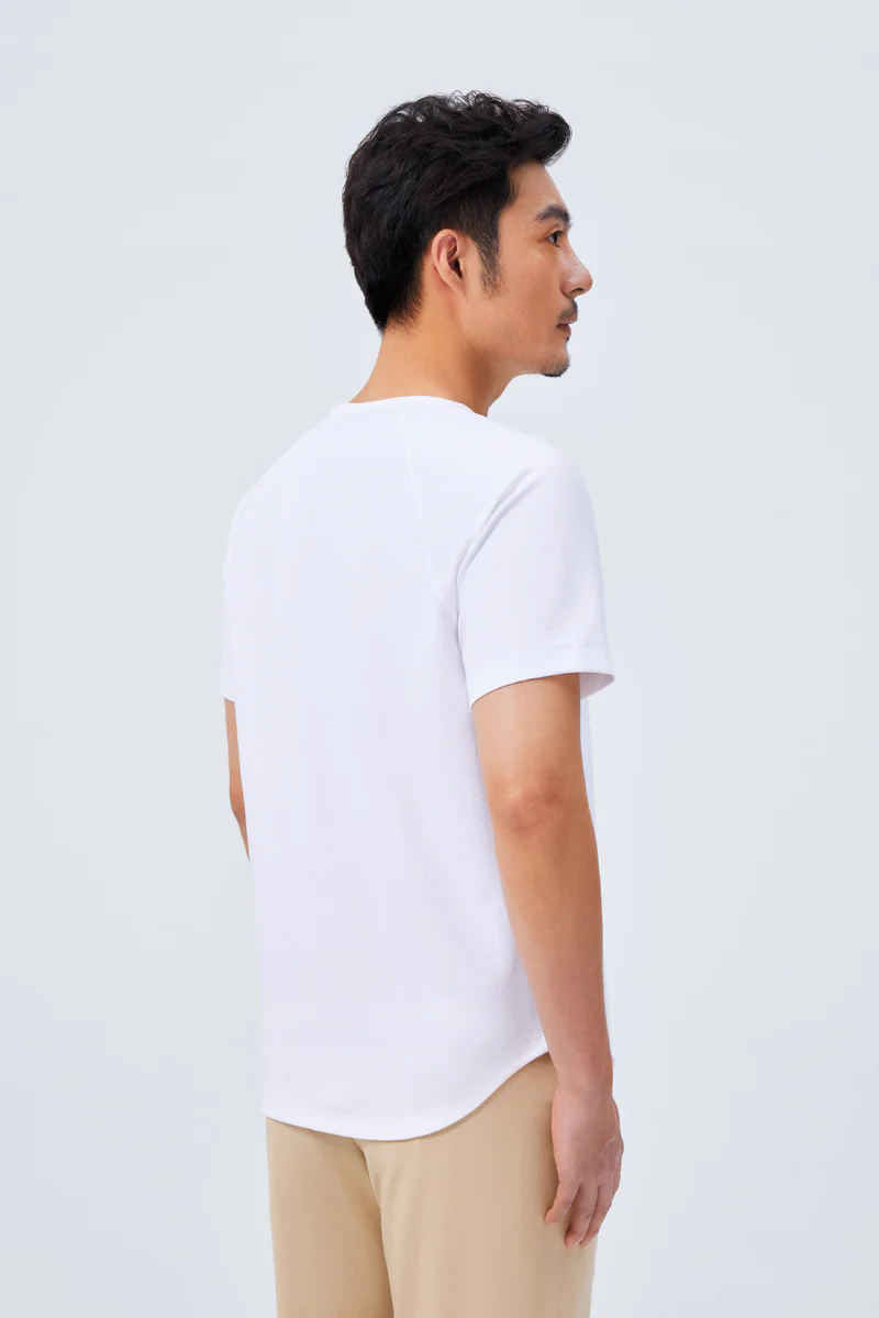InstantCool Raglan Curved Hem T-Shirt | White WH001Z - Image 4