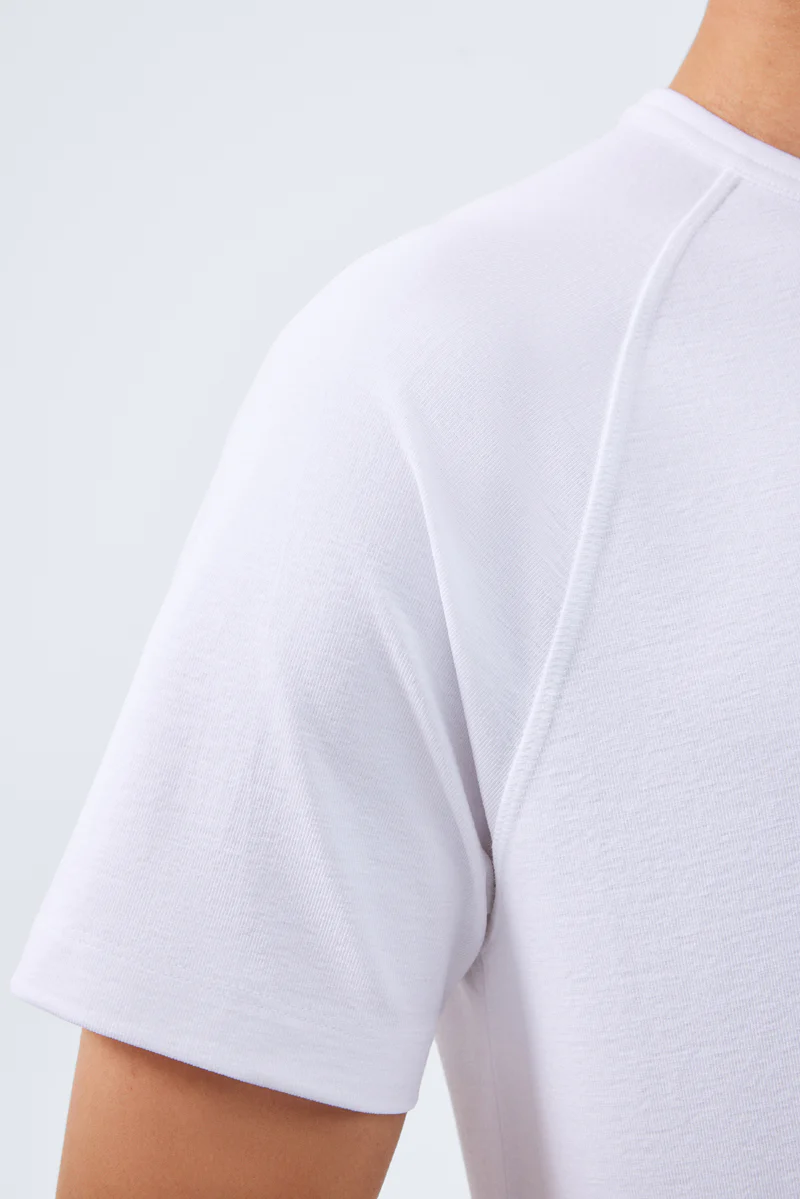 InstantCool Raglan Curved Hem T-Shirt | White WH001Z - Image 5