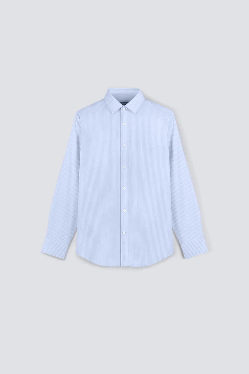 InstantCool Dobby Dress Shirt | Blue Stripes 15952N - Image 5
