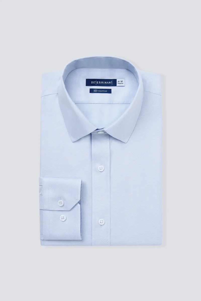 InstantCool Dobby Dress Shirt | Light Blue 17803N - Image 10