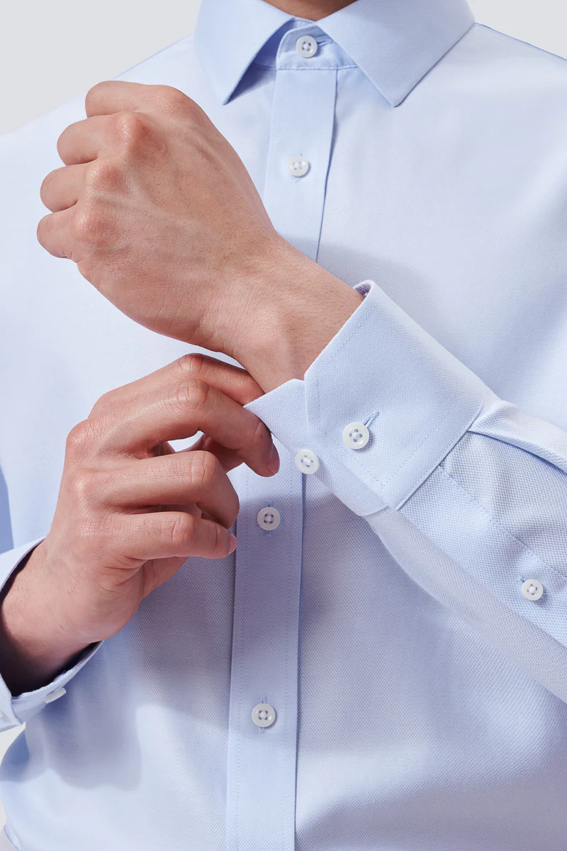 InstantCool Dobby Dress Shirt | Light Blue 17803N - Image 3