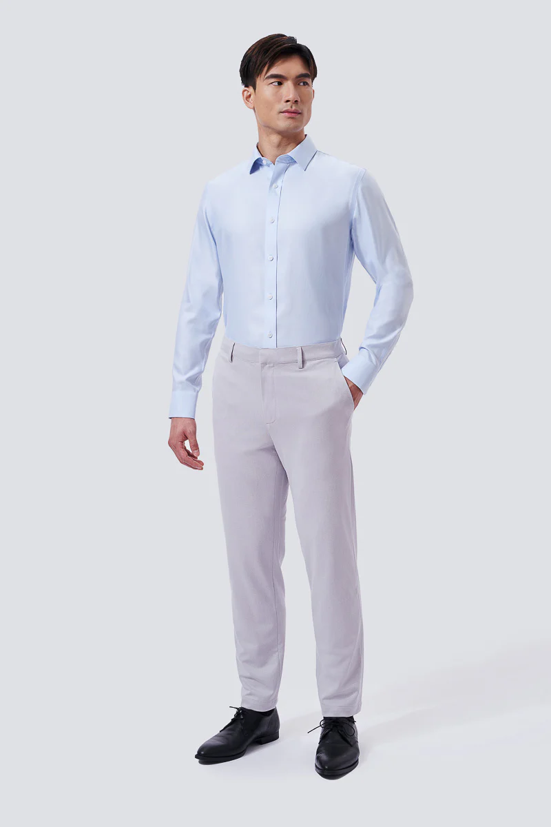 InstantCool Dobby Dress Shirt | Light Blue 17803N - Image 4