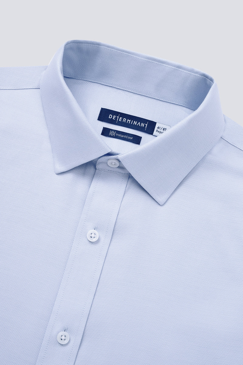 InstantCool Dobby Dress Shirt | Light Blue 17803N - Image 6