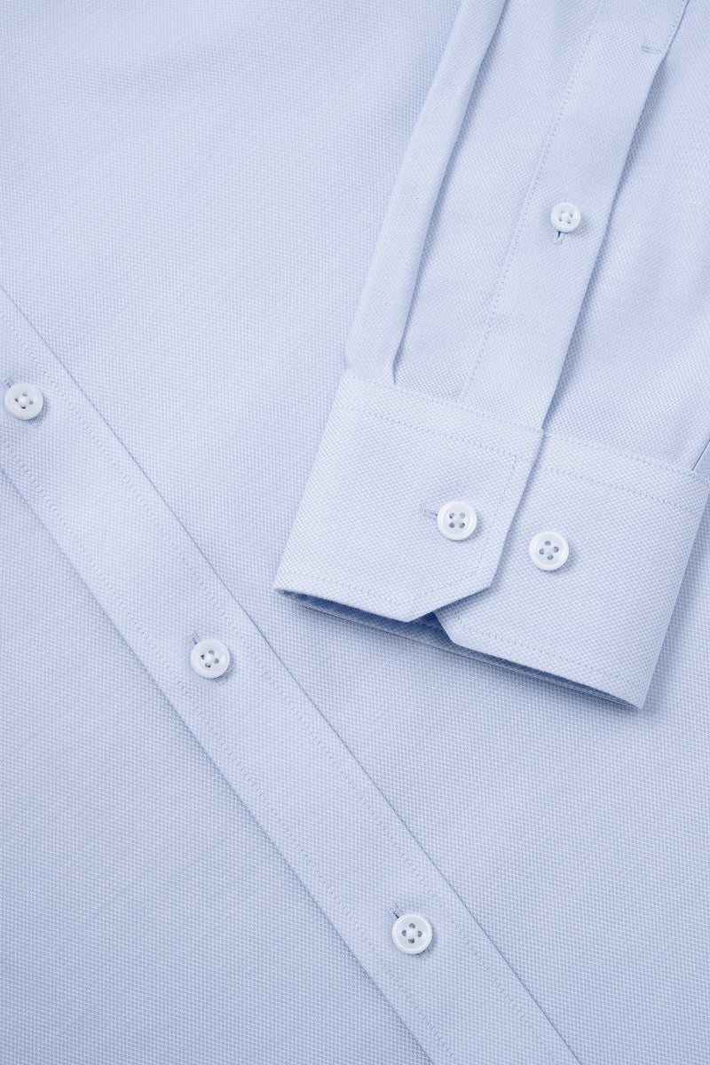 InstantCool Dobby Dress Shirt | Light Blue 17803N - Image 7