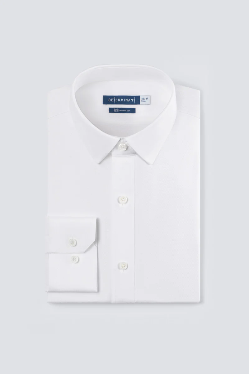 InstantCool Dobby Dress Shirt | White WH001Z - Image 3