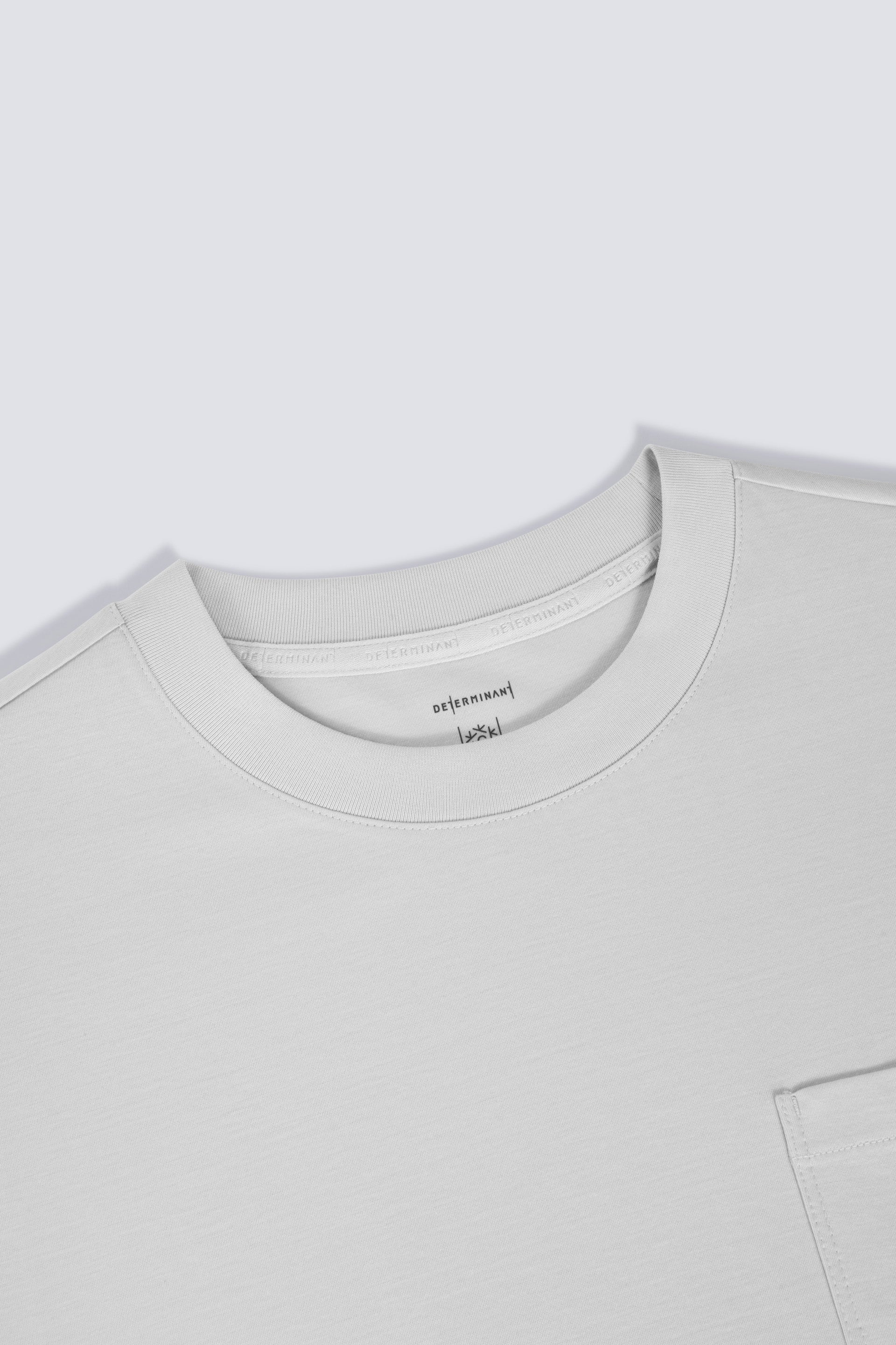 InstantCool Double-Face Knit Crew Neck Pocket T-shirt | Light Grey GYFL01 - Image 4