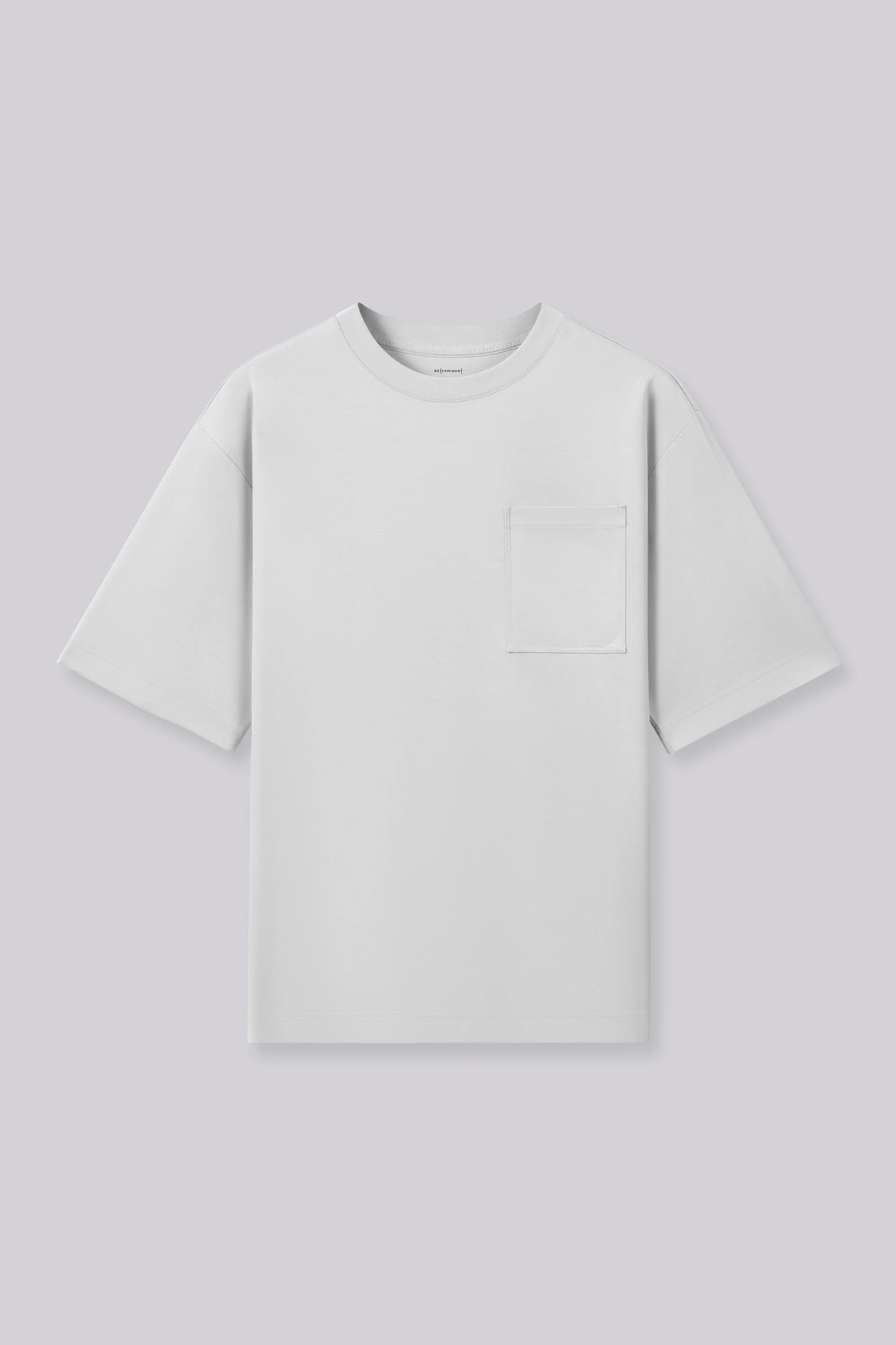 InstantCool Double-Face Knit Crew Neck Pocket T-shirt | Light Grey GYFL01 - Image 5