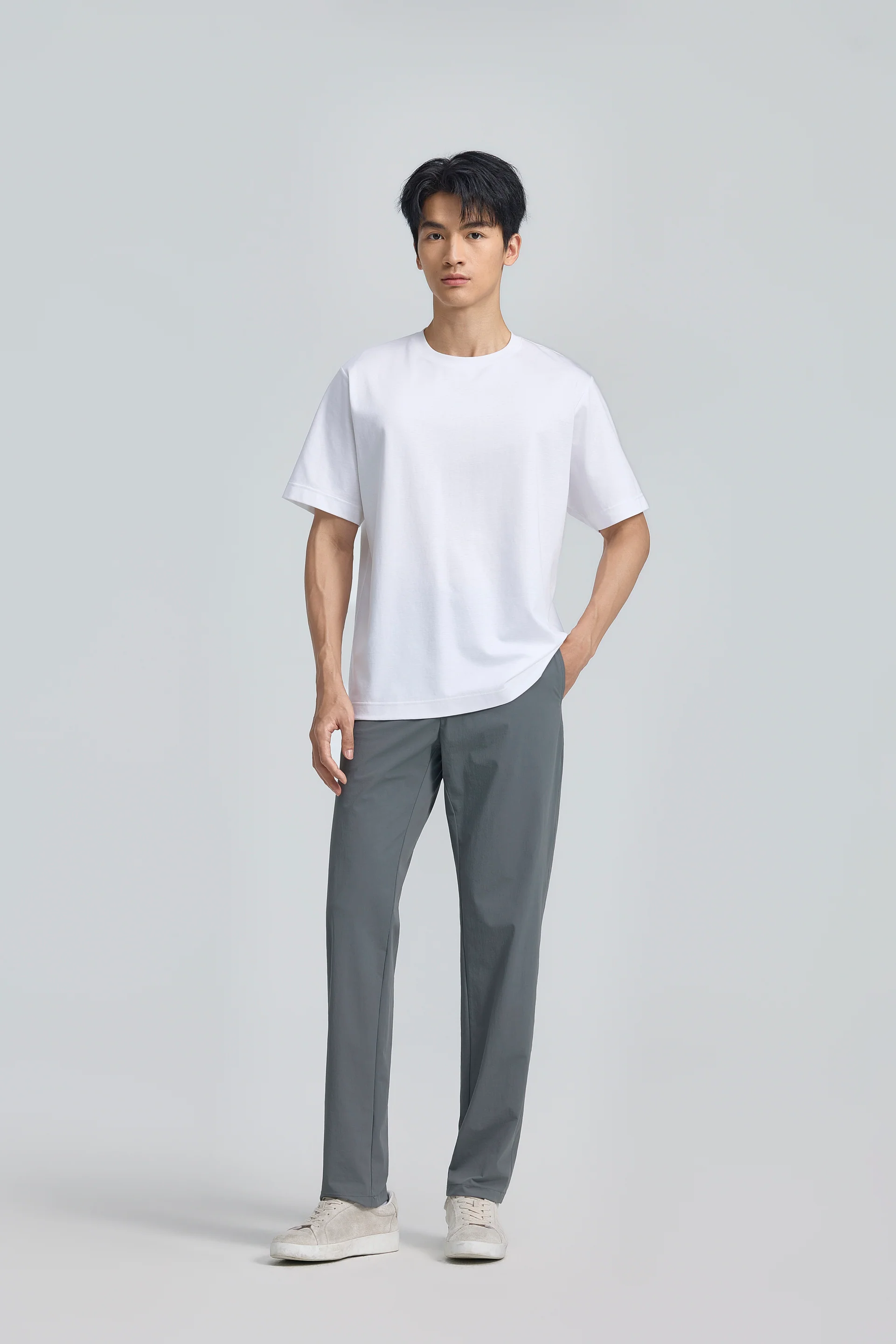 InstantCool Double-Face Knit Crew Neck T-shirt | White WH001Z - Image 4