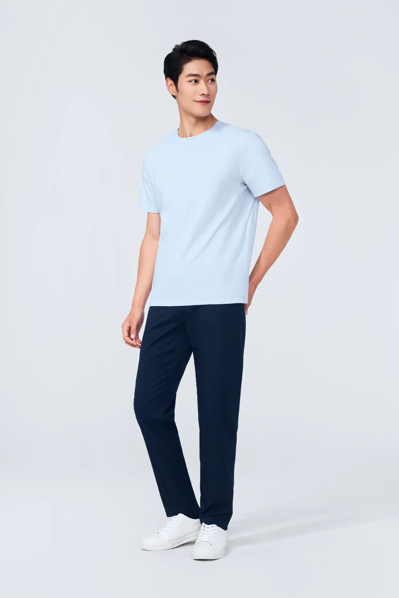 InstantCool Jersey Crew Neck T-Shirt | Light Blue BLE249 - Image 4