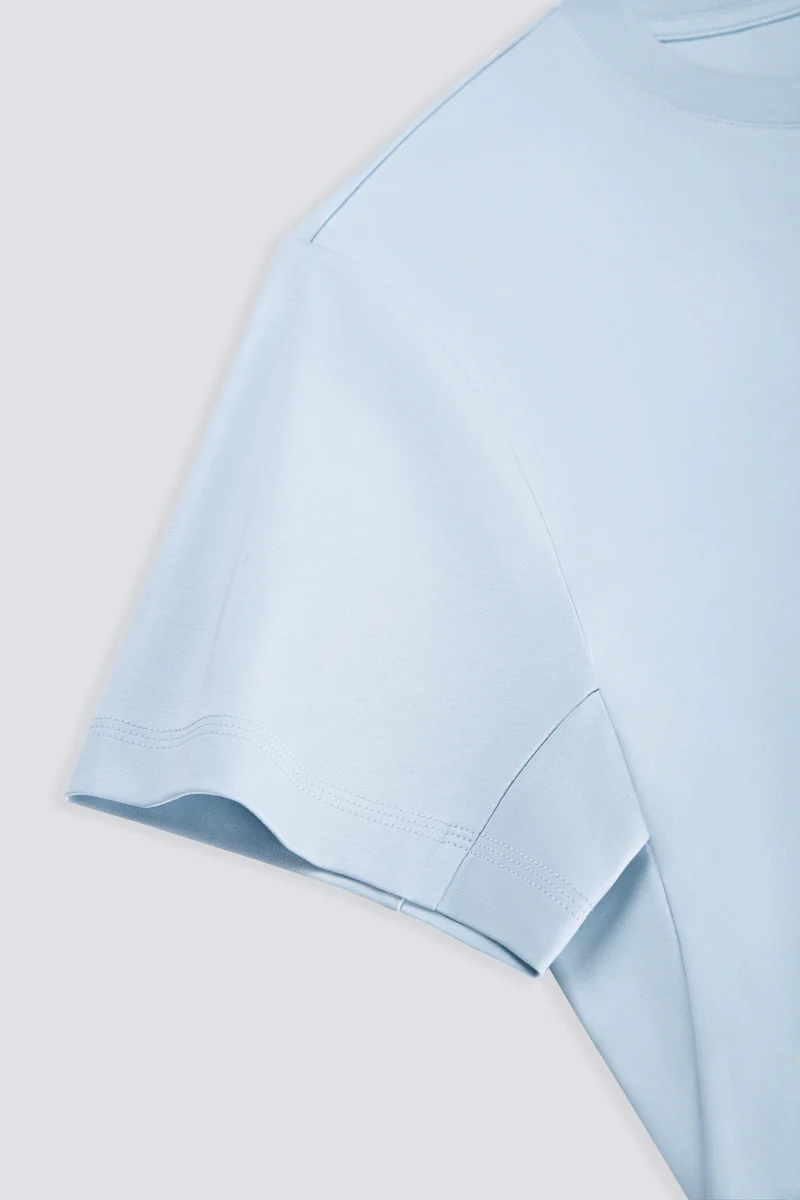 InstantCool Jersey Crew Neck T-Shirt | Light Blue BLE249 - Image 7