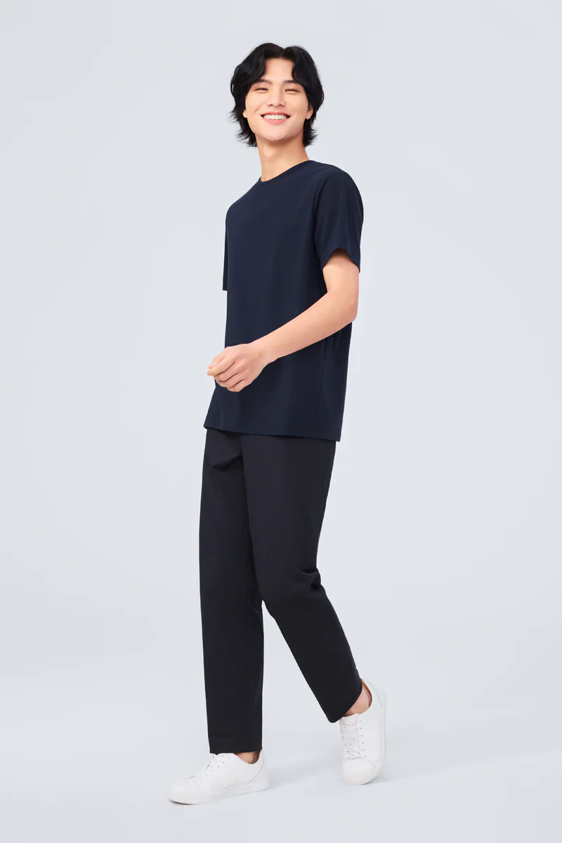InstantCool Jersey Crew Neck T-Shirt | Navy NYE009 - Image 5