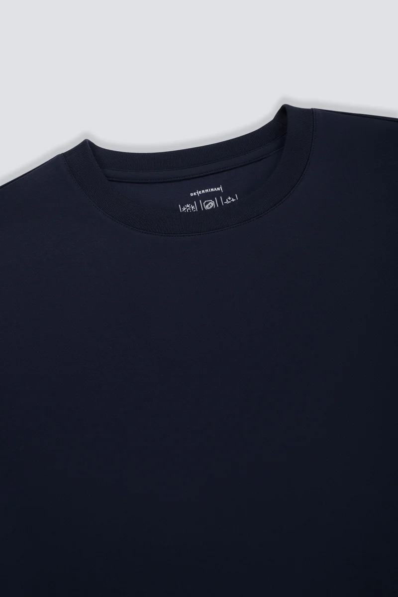 InstantCool Jersey Crew Neck T-Shirt | Navy NYE009 - Image 6