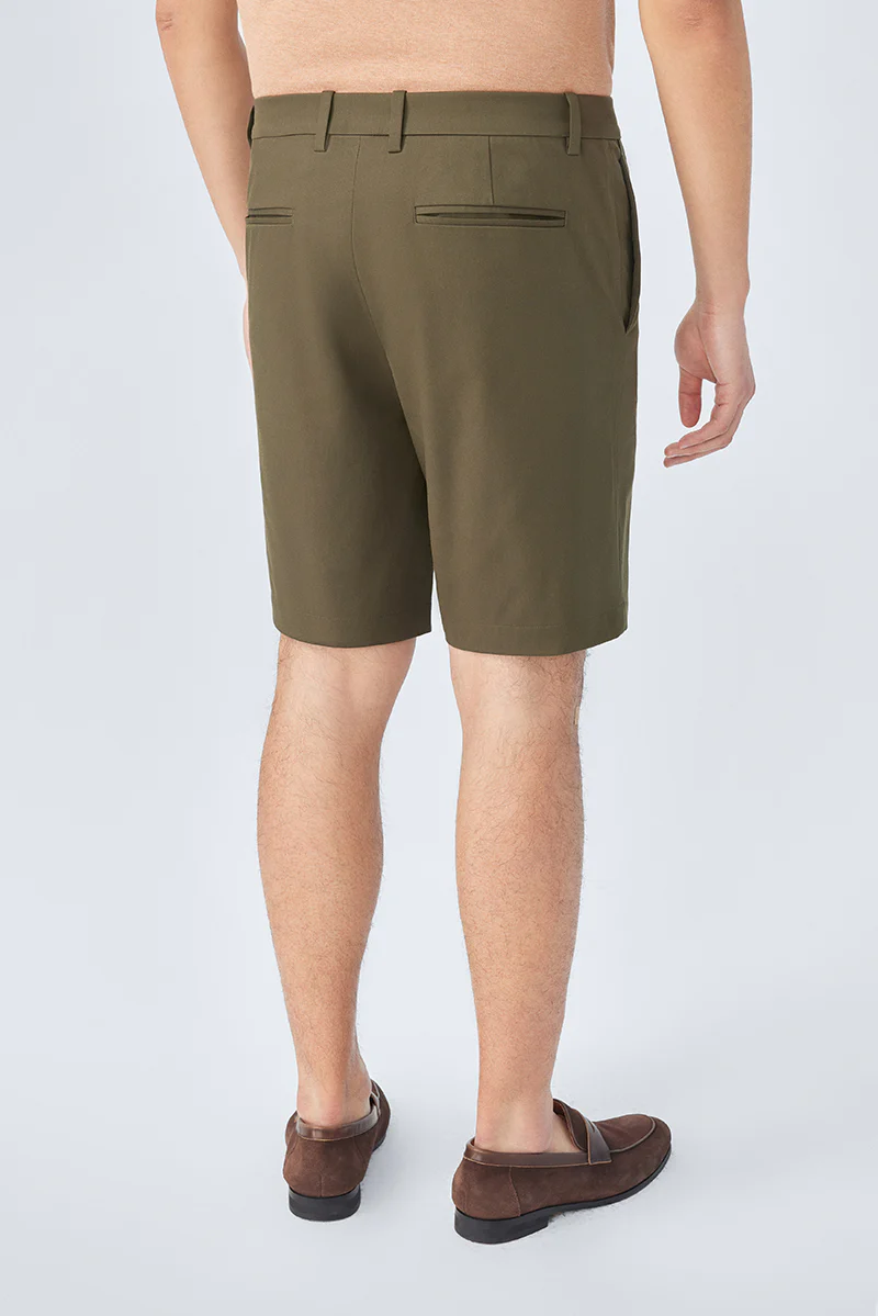 InstantCool Lightweight Twill Smart Shorts | Dark Green 22623N - Image 3