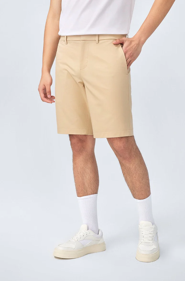 InstantCool Lightweight Twill Smart Shorts | Khaki 25649N - Image 2