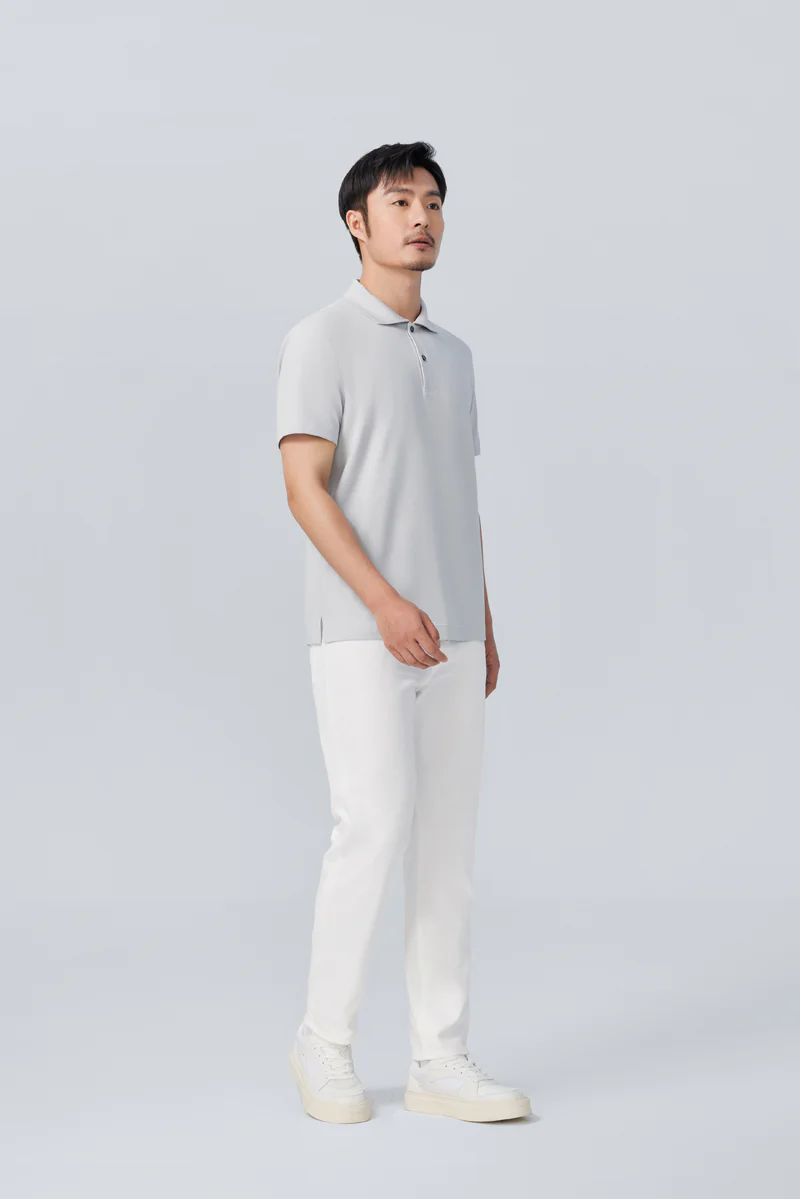 InstantCool Pique Polo | Grey GYE128 - Image 3