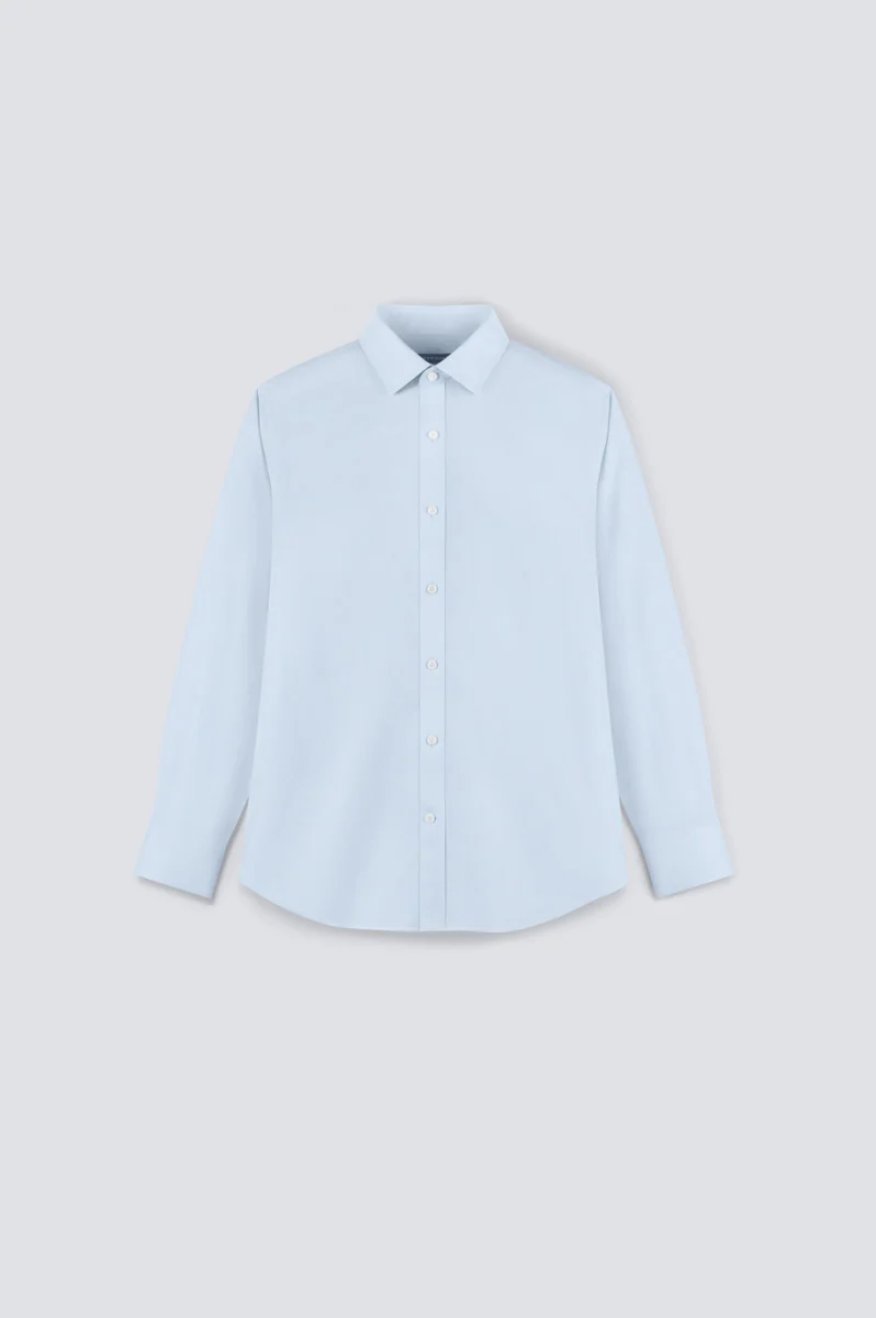 InstantCool Twill Dress Shirt | Light Blue Semi Plain 16220N - Image 5