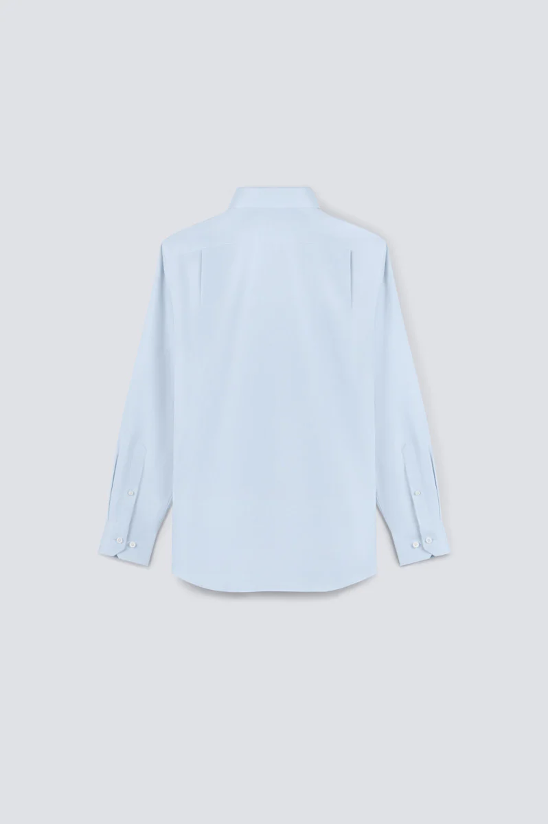 InstantCool Twill Dress Shirt | Light Blue Semi Plain 16220N - Image 6