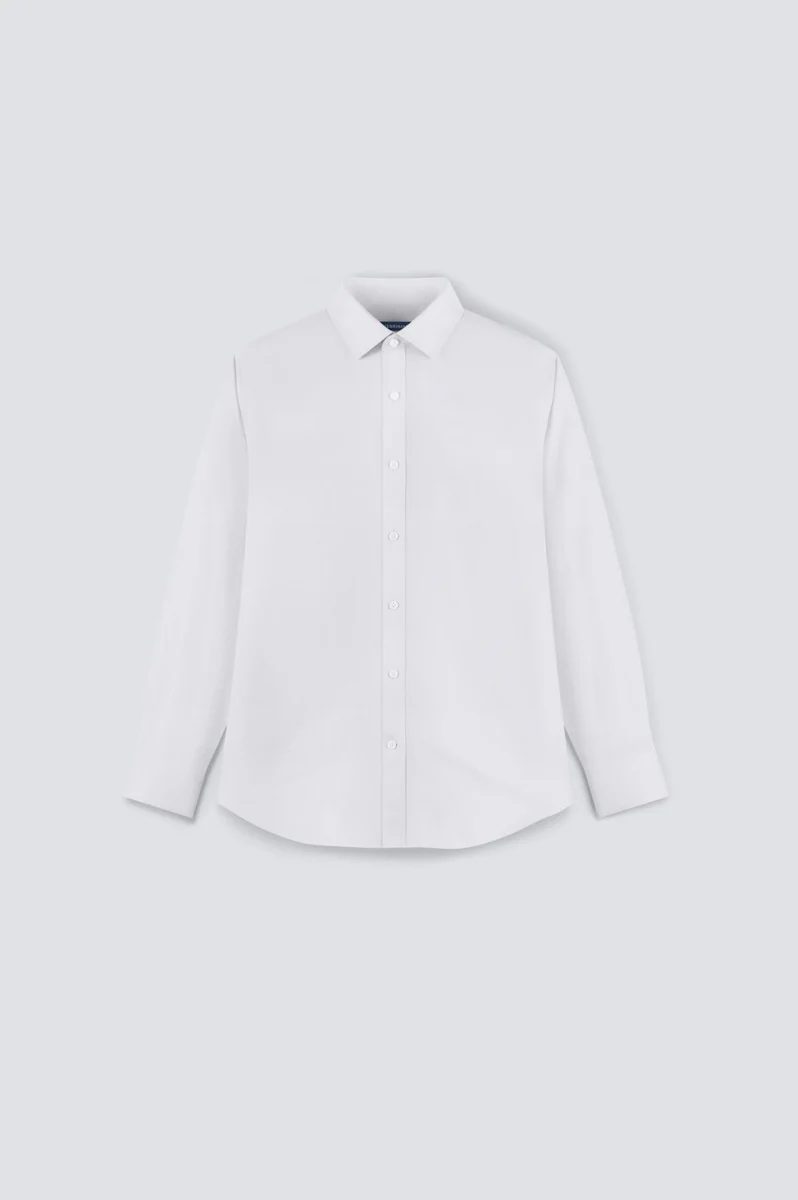 InstantCool Twill Dress Shirt | Pale Grey Semi Plain 19490N - Image 5